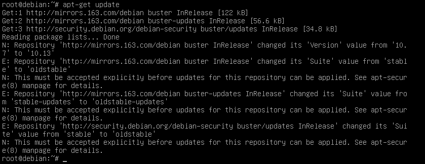 Debian apt-get update更新报错的解决方法