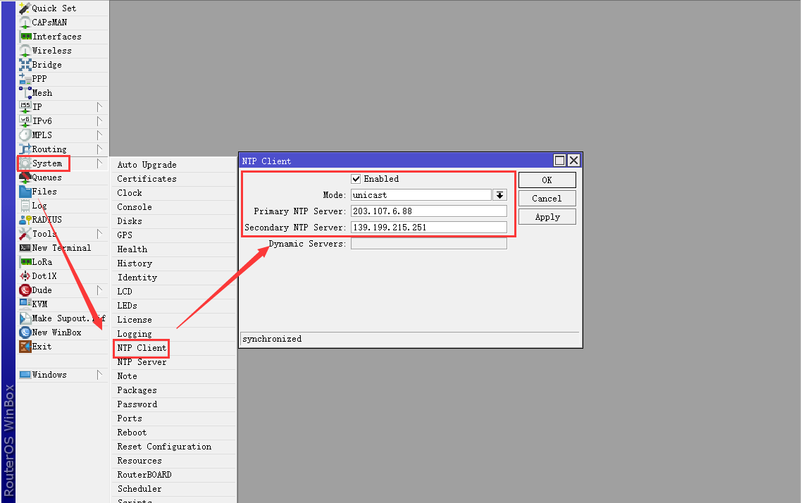 RouterOS搭建NTP时间服务器