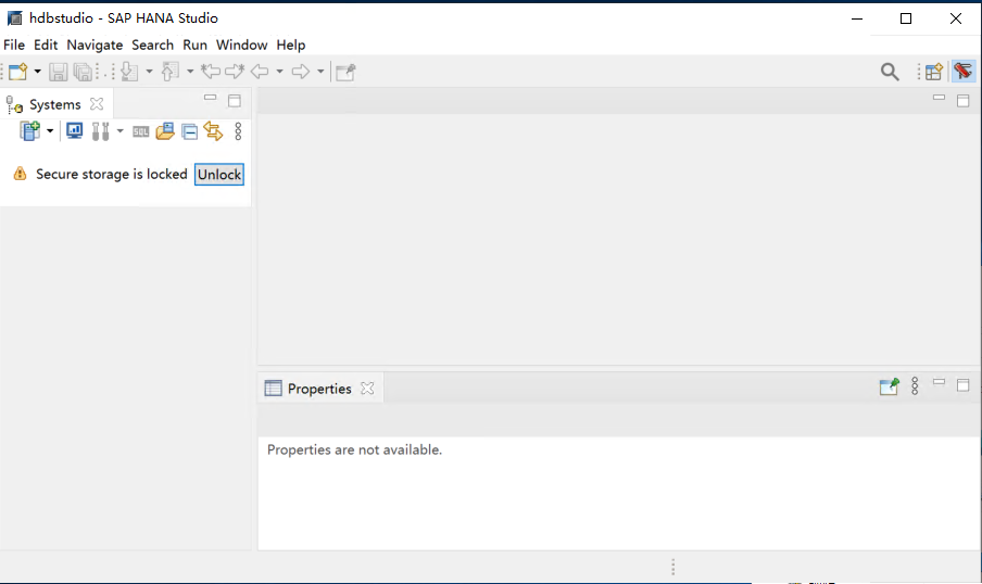 SAP HANA Studio打开显示Secure storage is locked